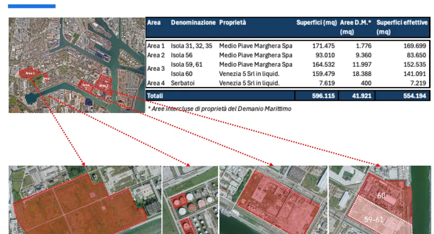 Ubicazione Aree Nuovo Petrolchimico